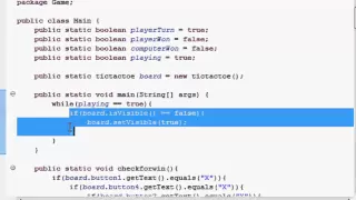 How to make a Tic Tac Toe game in java