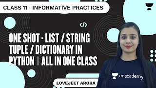 One-Shot - List String Tuple Dictionary in Python All in One Class