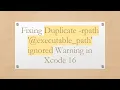 Fixing Duplicate - rpath executable