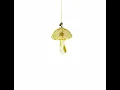 Gold Glitter Mushroom Glass Christmas Ornament CC-1346