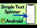 Text Spinner Android Studio Beginner s Guide