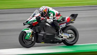 raw sounds from motogp 2024 bikes testing at mugello circuit honda yamaha u0026 aprilia hq audio 