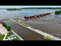 MISSISSIPPI River at Bellevue IA 3 July 2024 - 4K