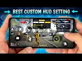 Top 3 Best Custom HUD Setting 😈 [ Handcam ] Free Fire New Headshot Setting ~