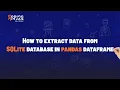 How to extract data from SQLite database in pandas dataframe