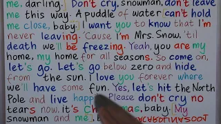 belajar bahasa inggris lewat lagu snowman sia