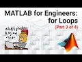 MATLAB for Engineers - Introduction to for Loops Part 3 of 4 Indexing and Storage in Arrays