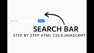 Create a Working Search Bar Using HTML CSS JavaScript Step-by-Step Tutorial for Beginners