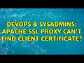 DevOps SysAdmins Apache SSL Proxy can t find client certificate 3 Solutions