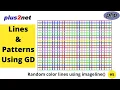 Drawing lines and patterns using different thickness and colours using imageline in PHP GD