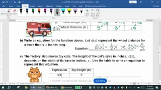 A1 4 Lesson 3 Function Notation Equations