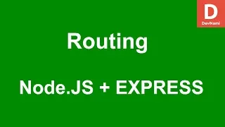 Express js How to use Routing in Node js