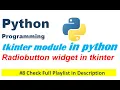 Radiobutton widget in tkinter Python Programming Edutainment
