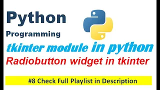 Radiobutton widget in tkinter Python Programming Edutainment