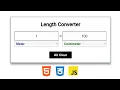 length converter using HTML CSS and JavaScript