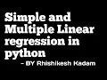 Simple and Multiple Linear Regression in python jupyter part - 2