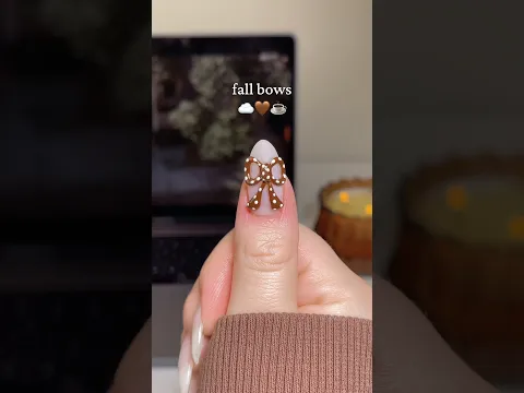 brown fall bows 🤎☁️ #asmr #fall #shorts