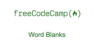 Word Blanks - Free Code Camp
