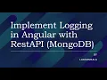 Implement Logging in Angular With REST API MongoDB