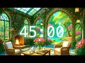 45-Minute Timer Whimsical Garden Conservatory Countdown with Classroom Music Spring Timer