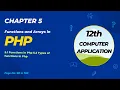 12th Computer Application Chapter 5 Functions and Arrays in PHP Part 1