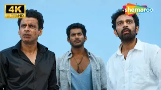 Gabbar Sher Climax | Vishal, Manoj Bajpayee & JD Chakravarthy Ka Action Scene | Satya Duo Together