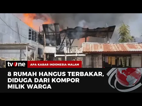 8 Rumah Terbakar Hebat, Dikabarkan Wanita Difabel Tewas