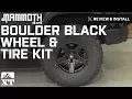 Jeep Wrangler Mammoth Boulder Black Wheel Tire Kit 2007-2016 JK Review Install