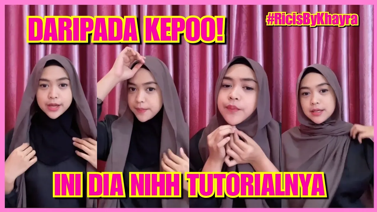 BUAT YANG KEPO, INI DIA TUTORIAL JILBAB PASMINA RICIS BY KHAYRA!