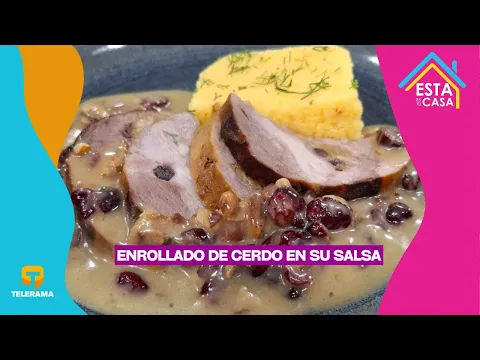 Enrollado de cerdo en su salsa