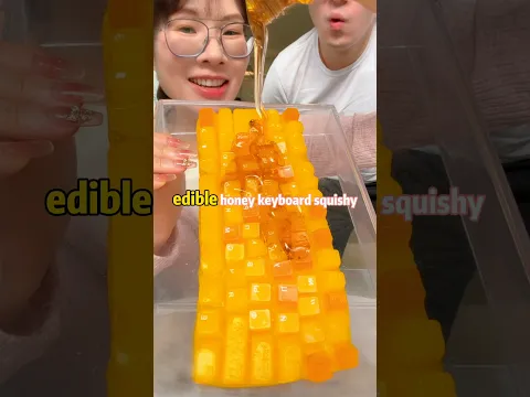 Edible honey keyboard squishy gummy 🍯⌨️💅🥭💕