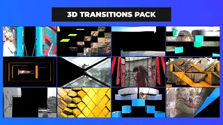 3D Transitions Pack After Effects Template Easy to Edit Adobe Creative Cloud