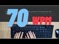 70 wpm - What 70 words per minute looks like