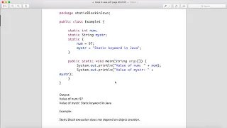 Static Block in Java