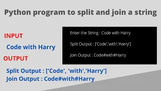 Python program to split and join the string Python Program 9