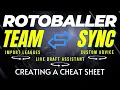 2024 NFL Team Sync Tutorials - Creating A Cheat Sheet RotoBaller