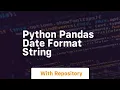 python pandas date format string