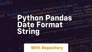 python pandas date format string