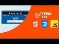 Typing test using HTML CSS and JAVASCRIPT