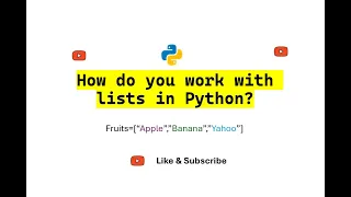 Python List Operations - Access Add Remove Items in a List Python Tutorial for Beginners