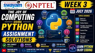 The Joy of Computing using Python Week 3 Assignment Answers 2026 NPTEL July 100 Correct Solutions