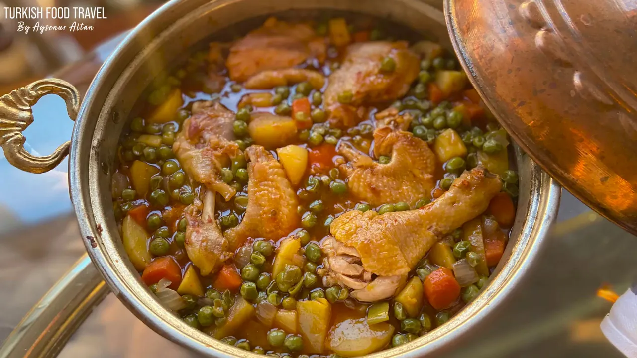 Turkish Style Chicken Yakhni With Vegetables