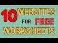 10 Websites For Free Worksheets