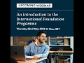 An Introduction to the International Foundation Programme