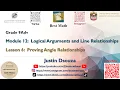 Proving Angle Relationships Logical Arguments and Line Relationships