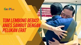 Dapat Abolisi, Tom Lembong Disambut Pelukan Hangat Anies Baswedan