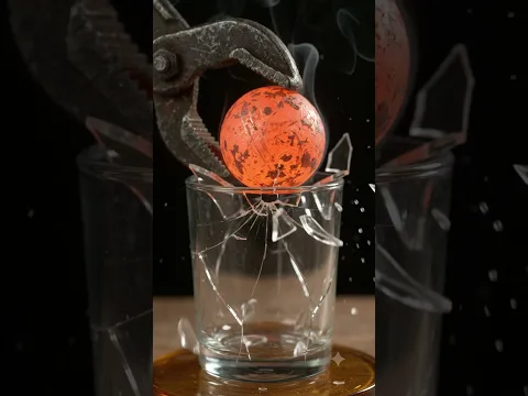 Hot iron ball on glass #shorts #trending  #comedy #spiderman #funny #viralreels