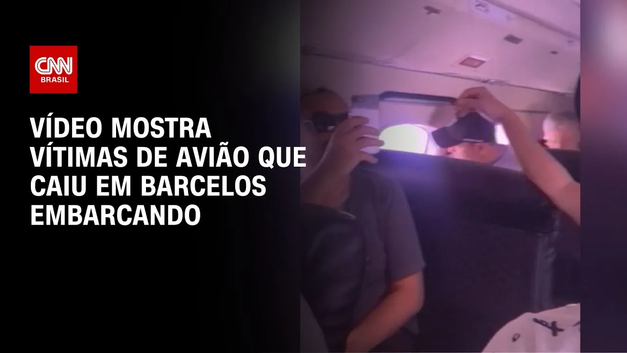 Vídeo mostra vítimas de avião que caiu em Barcelos embarcando | LIVE CNN