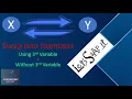 Swap two numbers using third variable without using third variable swapping of numbers Program