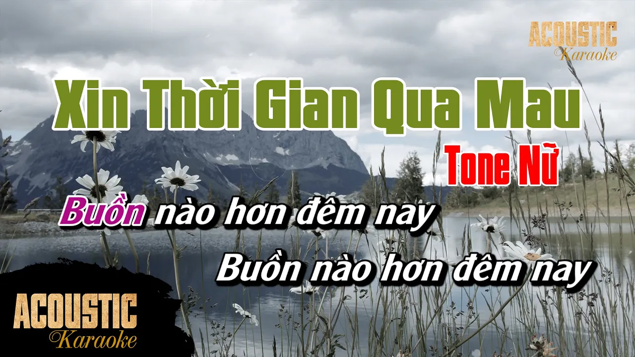 Xin Thời Gian Qua Mau - Karaoke Beat Acoustic GUITAR | Tone Nữ